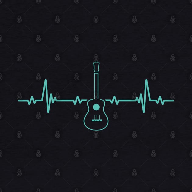 Guitar Player Heartbeat Shirt Music Lovers Guitar Instrument by Sowrav